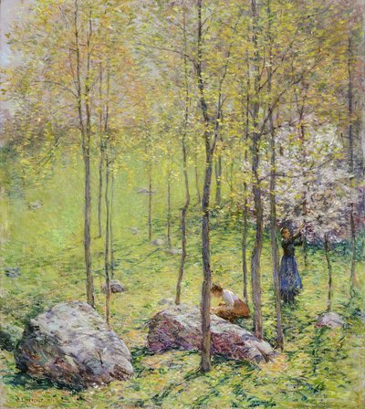 Hartriegelblüten, 1906 von Willard Leroy Metcalf